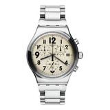 Reloj Swatch Leblon Restyled De Acero Inoxidable Yvs408gcd Color De La Malla Plateado Color Del Bisel Plateado