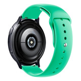 Pulseira Compatível Com Smartwatch Galaxy Active Amazfit Bip Cor Verde/água Largura 20 Mm