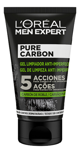 Gel Limpiador Pure Carbon Loreal Men Expert 100 Ml