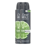 Kit 2 Desodorante Dove Men+care Limão + Sálvia 72h 150ml