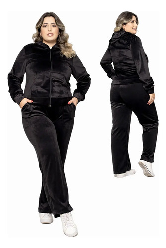 Conjunto De Veludo Plush Plus Size- Conpl-001 | Frete grátis