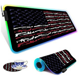 Mouse Pad Gaming Rgb Grande Con Luz Led, Teclado Amplio, Imp