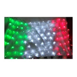 Serie De Red 135 Focos Led Verde Blanco Y Rojo Tricolor Mex