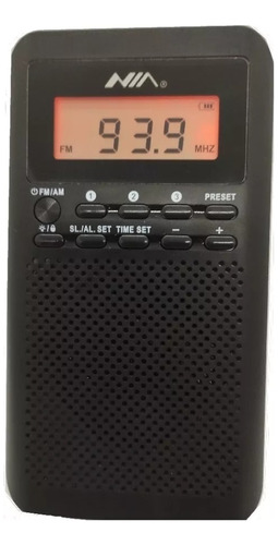 Radio Am Fm Digital Bolsillo Dsp Alarma Reloj Y Audífonos