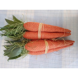 Zanahorias Decorativas De Tela, 36 Cms. Aprox., Usadas 