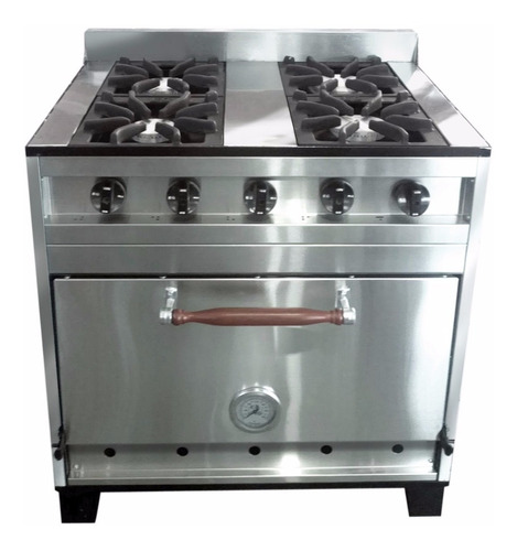 Cocina Industrial Eg 4 H 80cm Acero Inox Horno Pizzero 