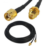 Cable Extension Antena Wifi 10mts Pigtail Sma M-h 10 Metros