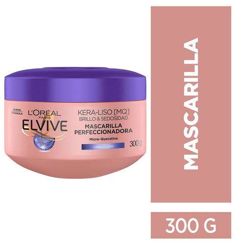 Crema De Tratamiento Elvive Keraliso Brillo Y Sedosidad 300g Micro Queratina Mascarilla Perfeccionadora