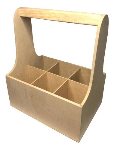 Caja De Madera Porta Cervezas Madera Mdf -natural