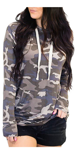 Tops De Mujer Con Cuello Redondo Y Estampado De Camuflaje Co