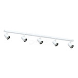 Aplique Barral Riel 1 Metro 5 Luces Led 7w Completo Spots Direccionables Plafón Móvil Minimalista Incluye Lámparas Led