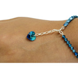 Pulsera De Cristal Swarovsky Y Plata Bluhend