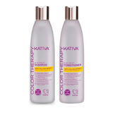 Shampoo Matizador + Acond Balayage Anti Amarillo Kativa Cvl