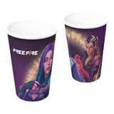 8 Copo Papel 200 Ml Free Fire Festa Infantil Aniversario