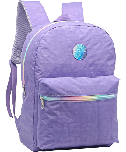 Mochila Feminina Escolar Candy Colors Jovens Nylon Fashion