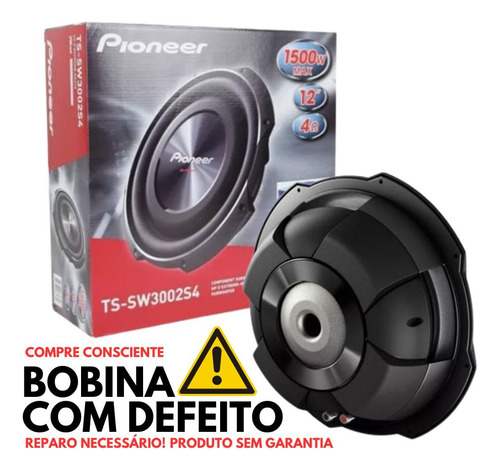 Subwoofer Pioneer Slim 12'' Ts-sw3002s4 400w Rms 4 Ohms
