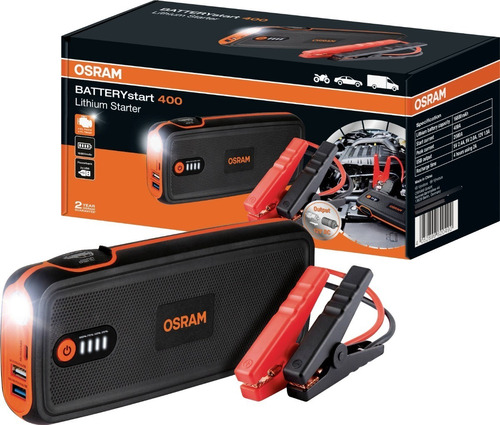 Arrancador De Baterías Osram 400 Linterna Led Cargador Usb