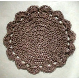 Individual - Posaplato - 32 Cm Hilo, Tejido Crochet A Mano