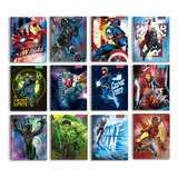 10 Cuadernos Marvel Universitario Proarte 100hj Cuadro 7mm