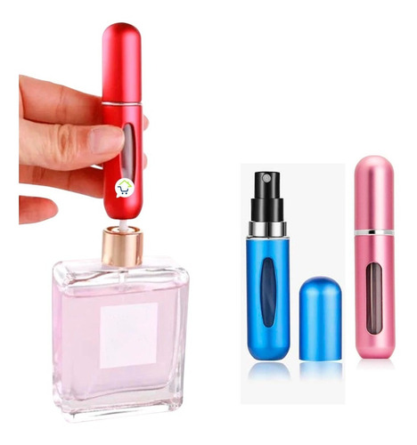 Set X2 Perfumeros Recargable Atomizador Viajero Portátil 5ml