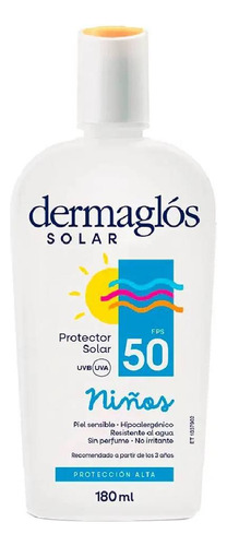Dermaglós Protector Solar Fps 50 Niños Emulsión 180ml