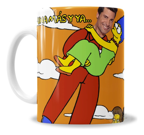 Taza De Cerámica Marge Simpson Fantasías Chayanne - En Caja