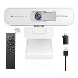 Cámara Web Nexigo Zoom Qhd De 5 Mps 2k Con Control -blanco