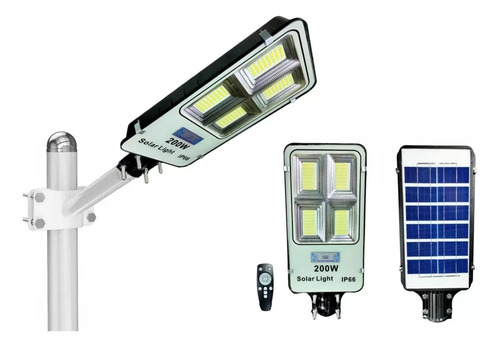Lampara 200w Led Solar Para Uso Exterior Con Fotocelda Ip66