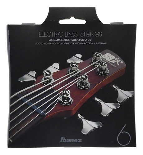 Ibanez, 6 Nickel Bass Guitar Strings-light Top Medium Bottom