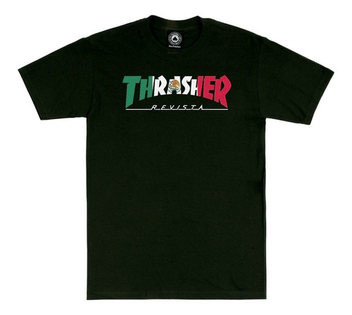 Polera Thrasher Mexico Revista Black Skate Mgzne | Laminates