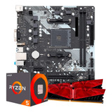 Kit Upgrade Amd Ryzen 5 4600g Placa Mãe A320 Ram 8gb Ddr4