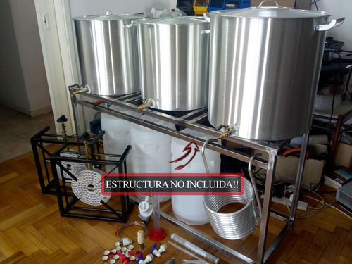 Kit Equipo Fabrica Cerveza Artesanal 100-100-100s Quemadores