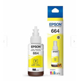 Botella De Tinta Yellow Epson 664 L110/l200/l210/l350/l355/