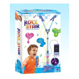 Microfono Doble Karaoke Pedestal Niños Mp3 Luces Niños 