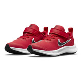 Tenis Running Para Niños Preescolar Nike Star Runner 3 Rojo Color Rojo Universitario/rojo Gimnasio/blanco/negro Talla 18.5 Mx