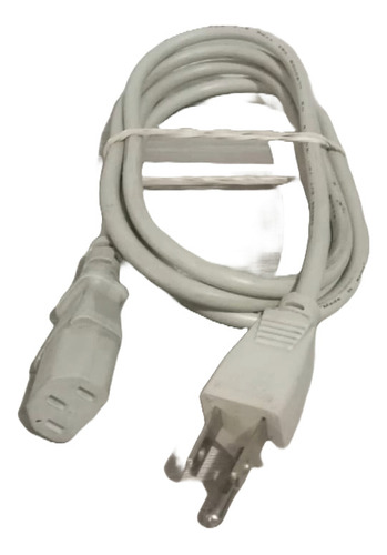 Cable De Corriente O Poder Pc O Monitor Y Otros 1.5mts Blanc