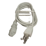 Cable De Corriente O Poder Pc O Monitor Y Otros 1.5mts Blanc