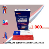 Mascarilla Chile Desechable 1000 Unidades Bandera Chilena 
