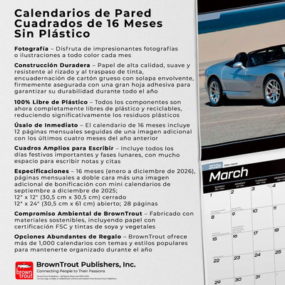 Mini calendario de pared mensual Colibríes 2026 BrownTrout | MercadoLibre