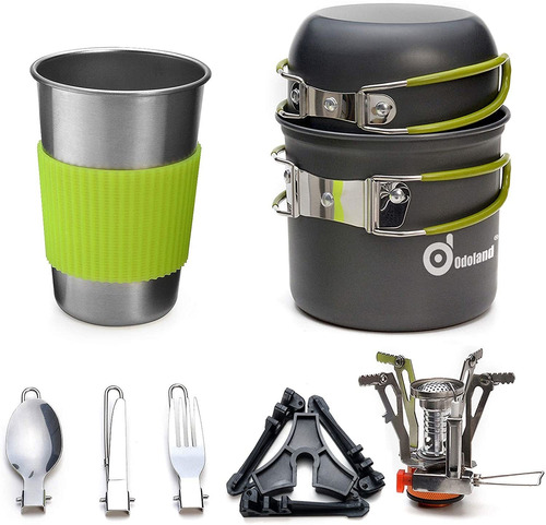 Cocina Portátil Odoland Para Camping, Kit Completo