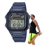 Relógio De Pulso Casio Masculino Digital Azul Ws-1600h-2avdf