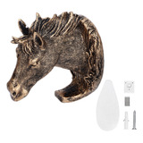 Colgador De Pared Con Cabeza De Caballo De Oro Envejecido, C