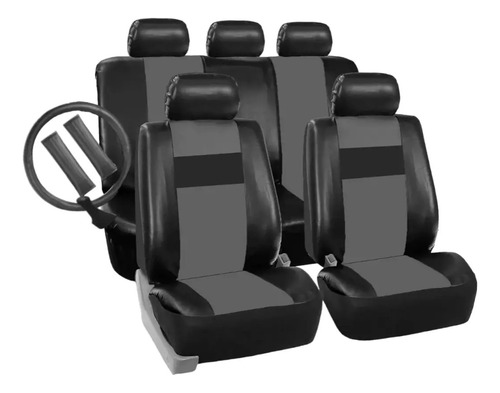 Kit Funda Cubre Asiento Cuero Auto Tela Universal Luxury