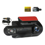 Câmera Veicular Automotiva Carro Full Hd Dupla Camera- Black