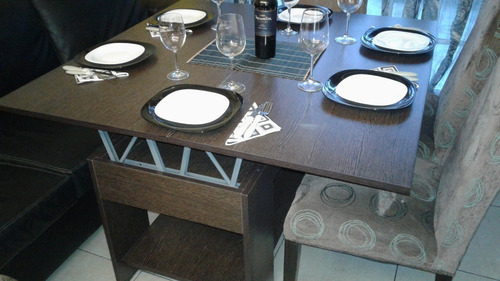 Mesa Ratona Elevable A Mesa De Comedor 6 U 8 Personas.