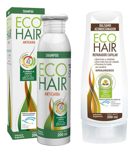 Combo Eco Hair Shampoo + Acond Crecimento Anticaida Cabello