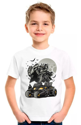 Camiseta Batmóvel Batman Camisa Blusa Moleton Infantil