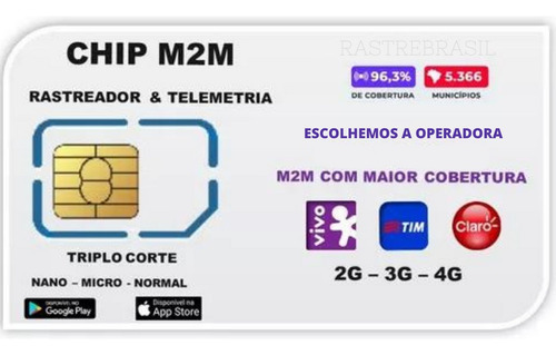 Chip M2m C/ 50mb Plataforma Rastreamento  Para Rastreadores 