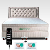 Cama King Size Colchão Magnético Massageador D33 + Base Box