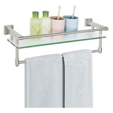 Estantería De Baño Alise, Acero Inoxidable, Con Toallero